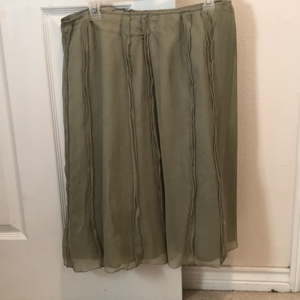 Olive green skirt!